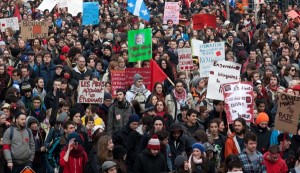 Student demonstrations in Montréal