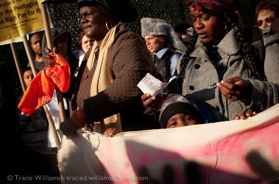 A protest in the Far Rockaways